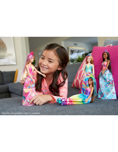 Barbie Papusa Printesa Dreamtopia Cu Coronita Roz,MTGJK12_GJK13