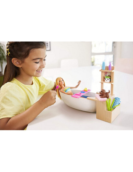 Barbie Set Cu Papusa O Baie Relaxanta,MTGJN32