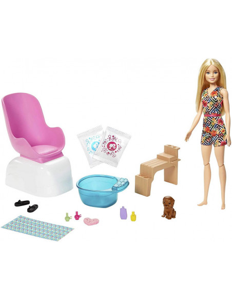 Barbie Set Cu Papusa La Salonul De Manichiura,MTGHN07