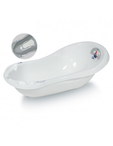 Cada de baie 84 cm cu dop cu covor antiderapant, White