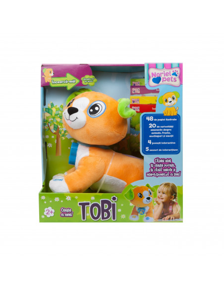Catelul Tobi, Jucarie De Plus Interactiva Noriel,Uniq19174