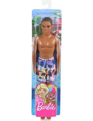 Papusa Ken Afroamerican Cu Costum De Baie
