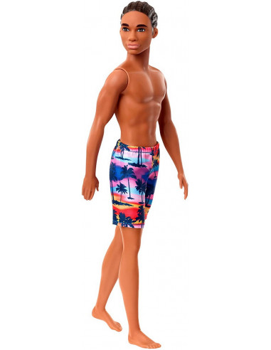 Papusa Ken Afroamerican Cu Costum De Baie