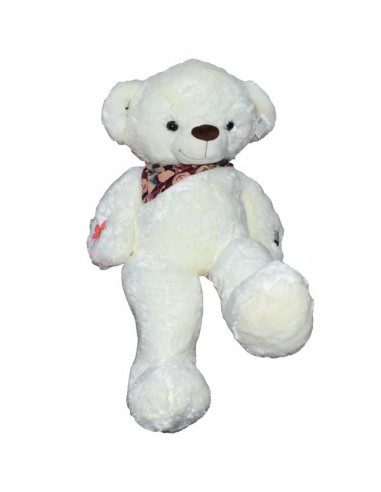 Ursulet De Plus Cu Esarfa, 100 Cm, Alb,24575