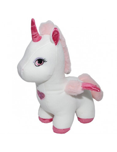 Unicorn De Plus Cu Inimioara, 30 Cm, Alb,24607