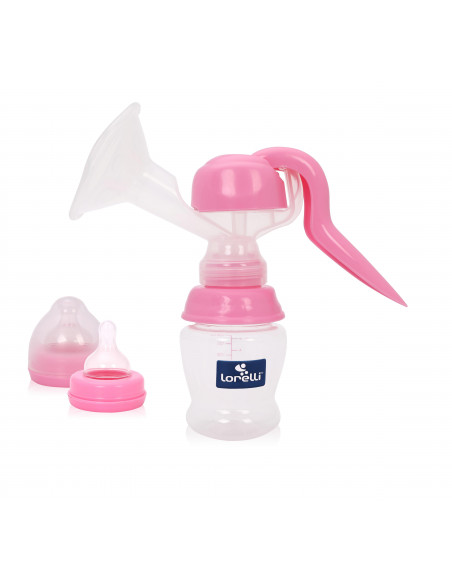 Pompa de san manuala, cu biberon 150 ml inclus, Pink,10220360004
