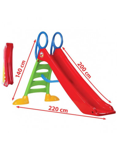 Tobogan Plastic Dolu, Rosu-Verde,8149