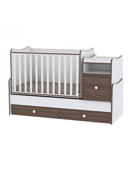 Mobilier TREND PLUS NEW, White & Walnut,10150400026A