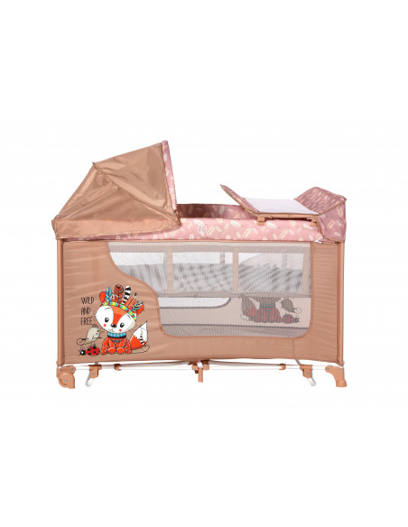 Patut MOONLIGHT 2 niveluri si balansoar, Beige Foxy,10080422042