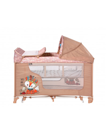 Patut MOONLIGHT 2 niveluri si balansoar, Beige Foxy,10080422042