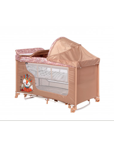 Patut MOONLIGHT 2 niveluri si balansoar, Beige Foxy,10080422042