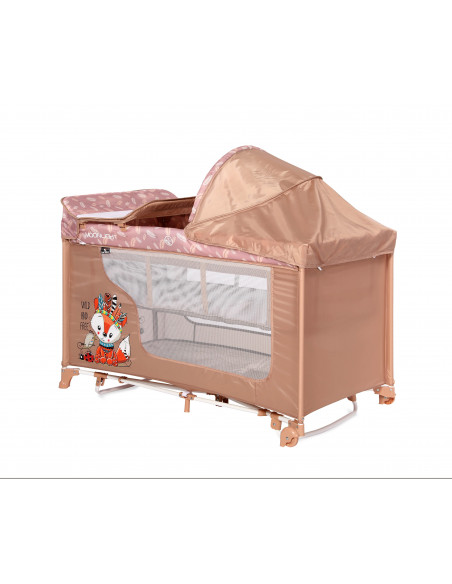 Patut MOONLIGHT 2 niveluri si balansoar, Beige Foxy,10080422042