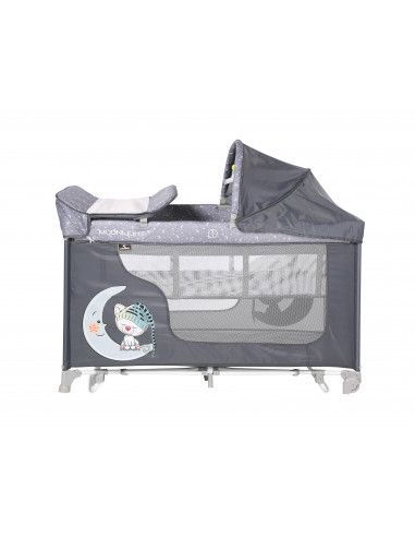 Patut MOONLIGHT 2 niveluri si balansoar, Grey Cute