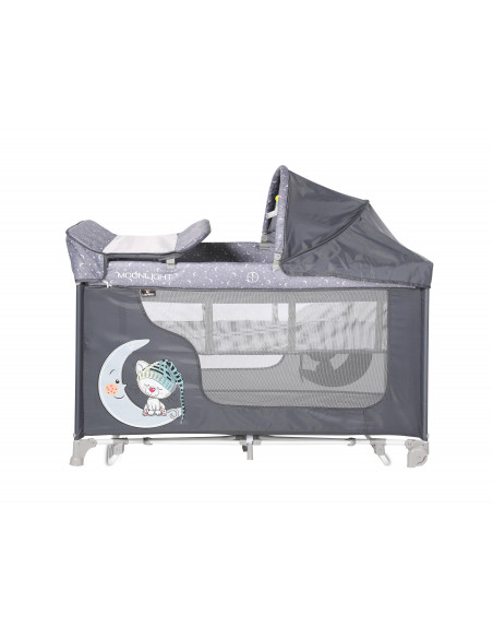 Patut MOONLIGHT 2 niveluri si balansoar, Grey Cute