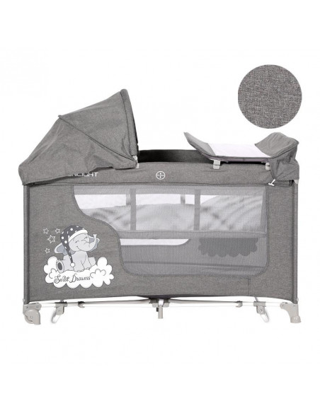 Patut MOONLIGHT 2 niveluri si balansoar, Grey Luxe,10080422068