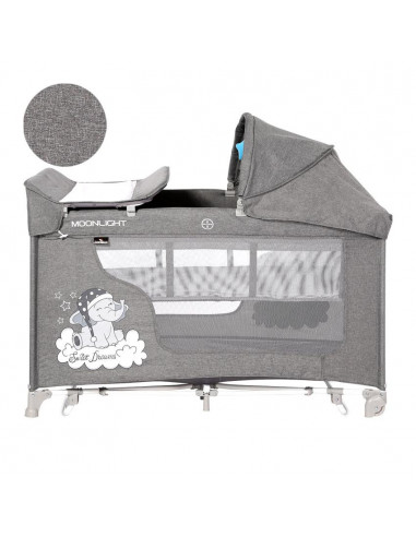 Patut MOONLIGHT 2 niveluri si balansoar, Grey Luxe,10080422068
