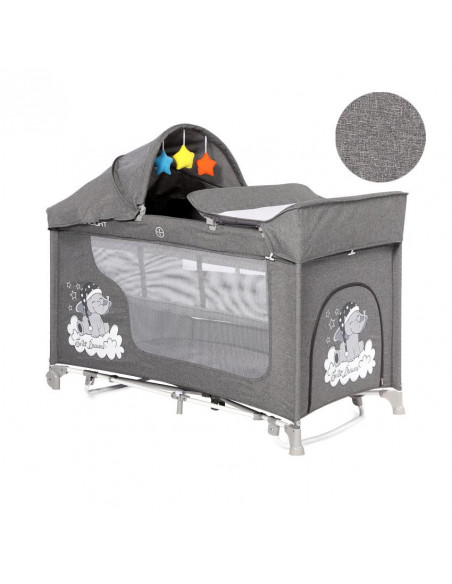 Patut MOONLIGHT 2 niveluri si balansoar, Grey Luxe,10080422068