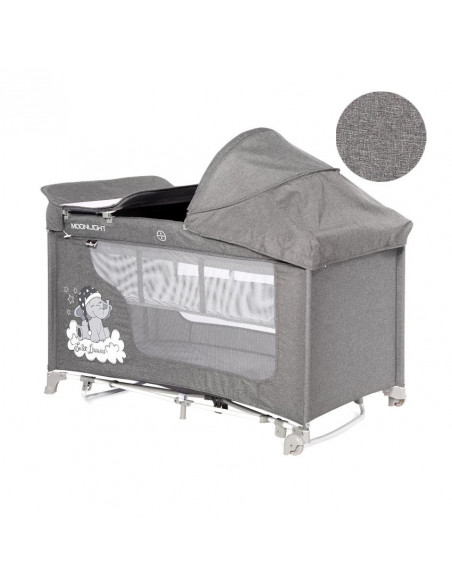Patut MOONLIGHT 2 niveluri si balansoar, Grey Luxe,10080422068