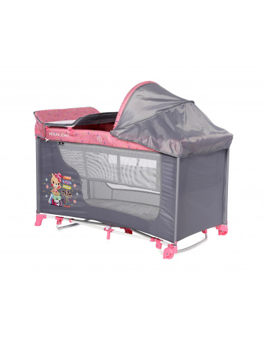Patut MOONLIGHT 2 niveluri si balansoar, Pink