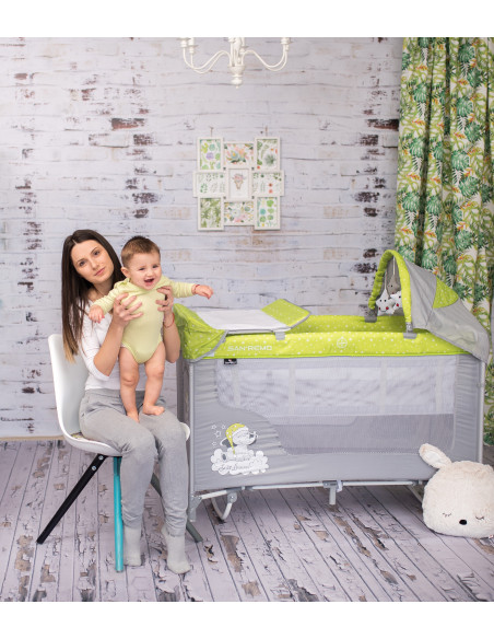 Patut SAN REMO 2 niveluri si balansoar, Beige