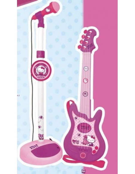 Set chitara si microfon Hello Kitty,RG1494