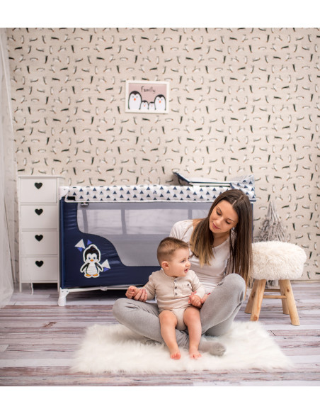Patut pliabil SAN REMO, 2 nivele, Beige Elephant,10080522071