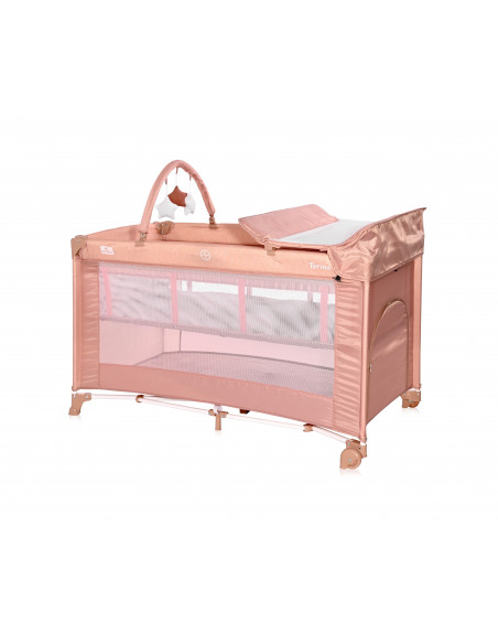 Patut pliabil Torino Plus, 2 nivele cu accesorii, Misty