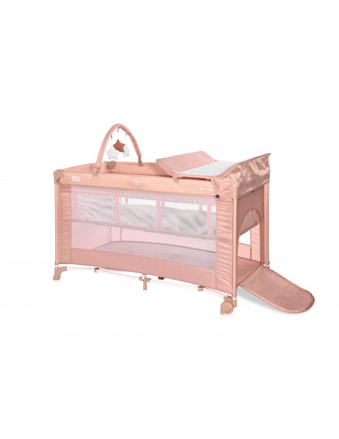 Patut pliabil Torino Plus, 2 nivele cu accesorii, Misty