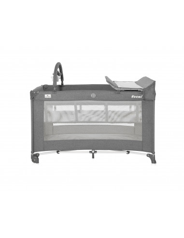 Patut pliabil Noemi Plus, 2 nivele cu accesorii, Grey