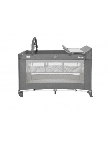 Patut pliabil Noemi Plus, 2 nivele cu accesorii, Grey