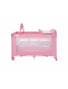 Patut pliabil Noemi Plus, 2 nivele cu accesorii, Rose