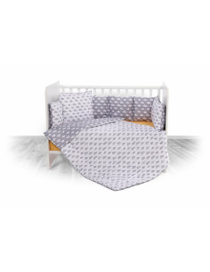 Set lenjerie pat 7 piese Lily, bumbac ranforce, Grey 2