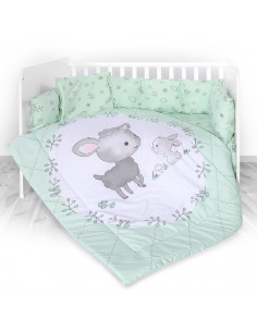 Set lenjerie 8 piese cu protectii laterale, Lamb