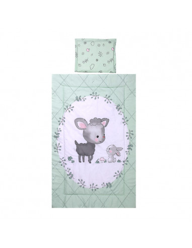Set de lenjerie pat 3 piese, Lamb Green,20800014101