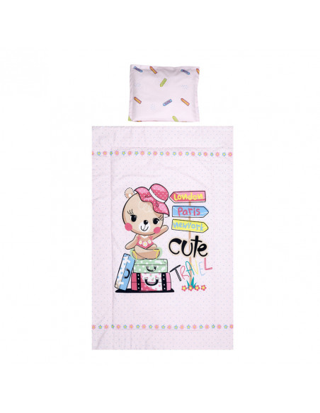 Set de lenjerie pat 3 piese, Pink,20800014001