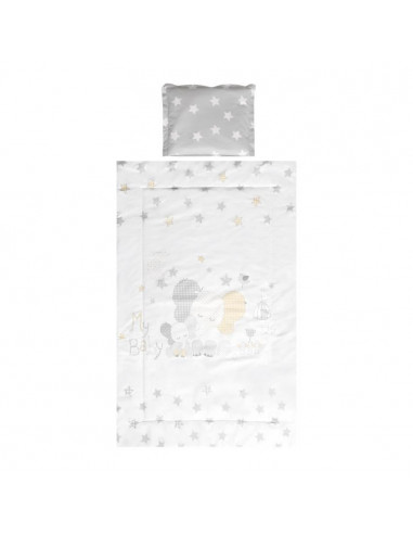 Set de lenjerie pat 3 piese, Grey Elephant,20800014701