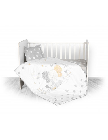 Set de lenjerie pat 3 piese, Grey Elephant,20800014701
