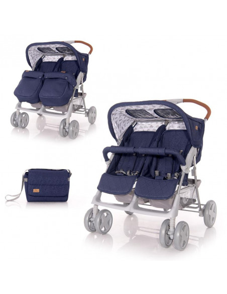CARUCIOR PENTRU GEMENI TWIN, Dark Blue Clouds,10020072091