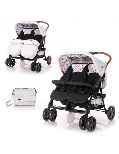 CARUCIOR PENTRU GEMENI TWIN, Grey & Black,10020072087