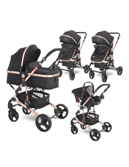 Carucior Set Alba Classic, cos auto inclus, Black,10021662106