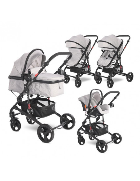 Carucior Set Alba Classic, cos auto inclus, Grey,10021662110