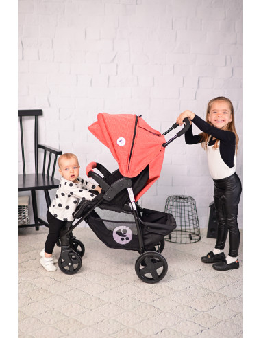 Carucior sport Daisy Basic, cu husa de picioare, Black & Ginger
