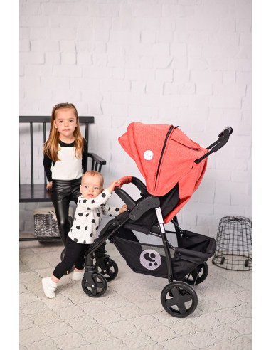 Carucior sport Daisy Basic, cu husa de picioare, Black & Ginger
