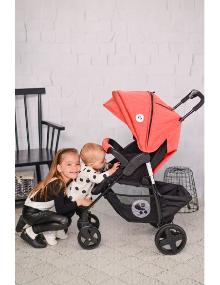 Carucior sport Daisy Basic, cu husa de picioare, Black & Ginger