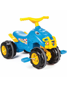 ATV Woopie cu pedale pentru copii Monster Ride Quiet Wheels, Albastru