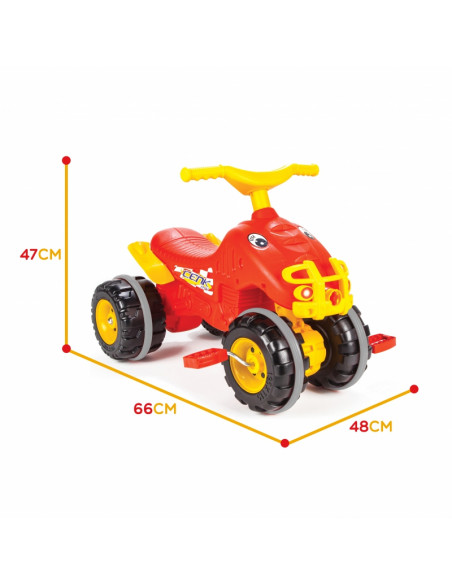 ATV Woopie cu pedale pentru copii Monster Ride Silent Wheels