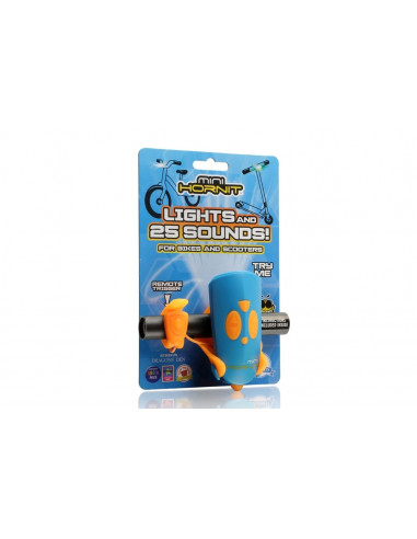 Claxon Mini Hornit cu lumina - albastru si portocaliu,HN7575BUOR