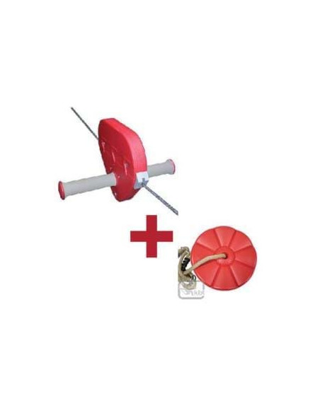 Tiroliana 'PARA" rosie + Leagan Monkey Rosu pentru Tiroliana 'PARA" rosie + Leagan Monkey Rosu pentru