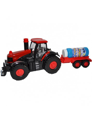 Tractor Cu Baterii, Muzica Si Balonase, Rosu,17044
