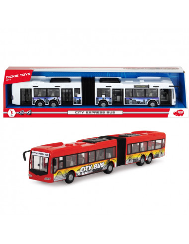 Autobuz Dickie Toys City Express Bus rosu,S203748001-RE